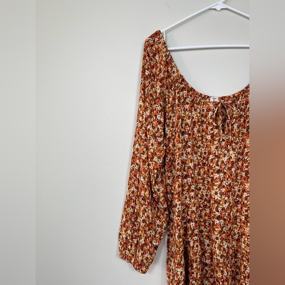 Billabong Floral Fit Long Sleeve Mini Dress Beach Tropical Size SP NWOT - Picture 3 of 13